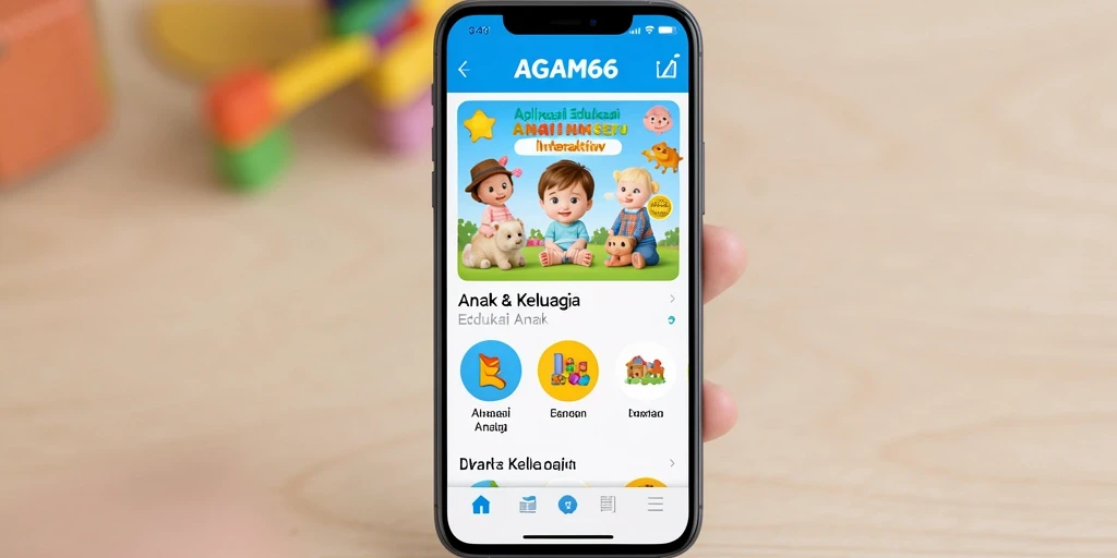 Tampilan antarmuka AGAM66 yang cerah dan menarik untuk anak-anak.
