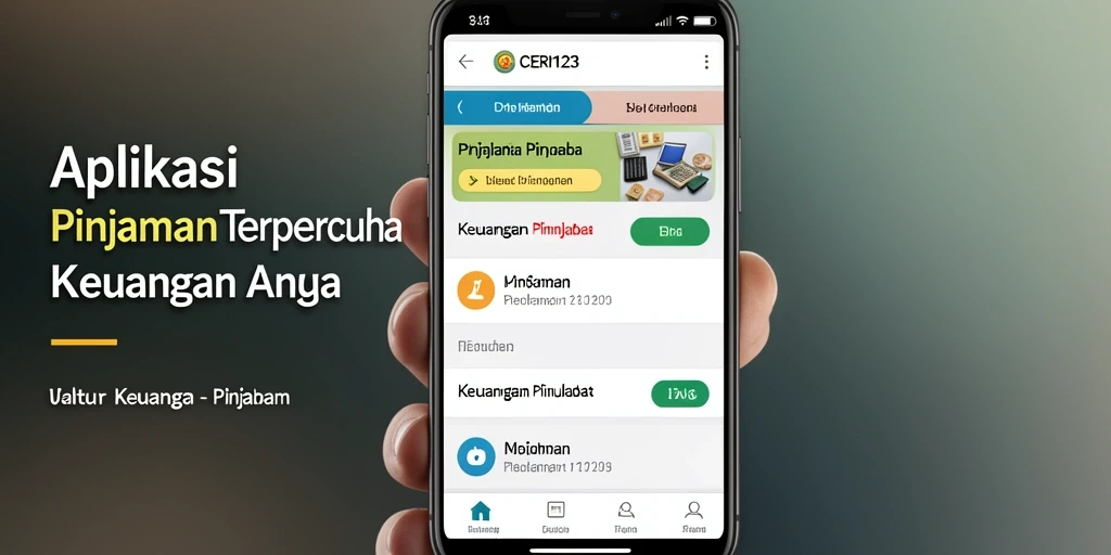 Antarmuka CERI123 yang sederhana dan mudah digunakan untuk pengajuan pinjaman.