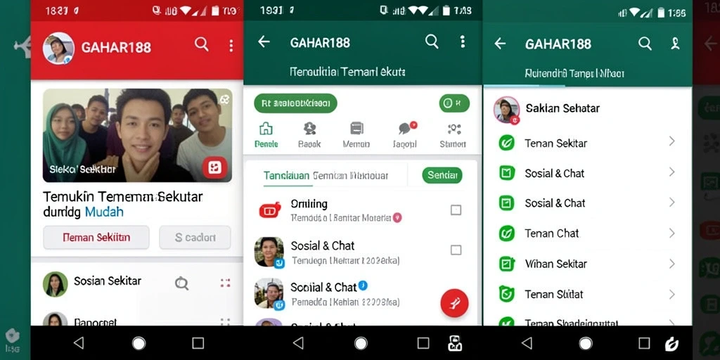 Antarmuka GAHAR188 yang menarik dan intuitif untuk menemukan teman.