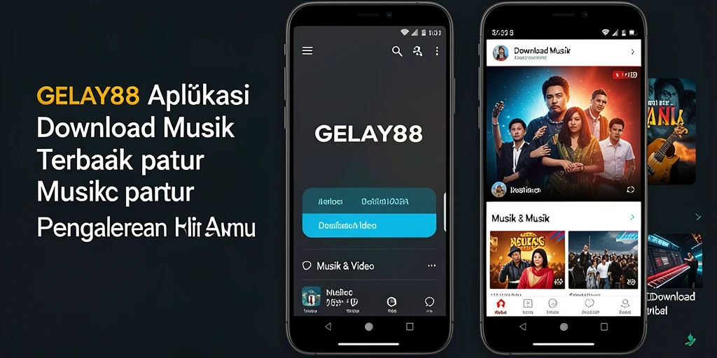 Tampilan antarmuka aplikasi Download Musik GELAY88 yang user-friendly.