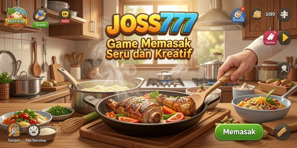 Tampilan menarik antarmuka JOSS777 dengan fitur Memasak yang lengkap.