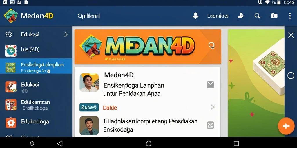 Tampilan antarmuka aplikasi MEDAN4D yang informatif dan interaktif.
