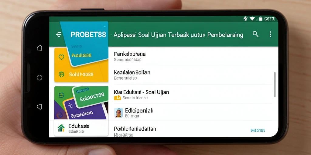 Antarmuka aplikasi PROBET88 yang sederhana dan fungsional.