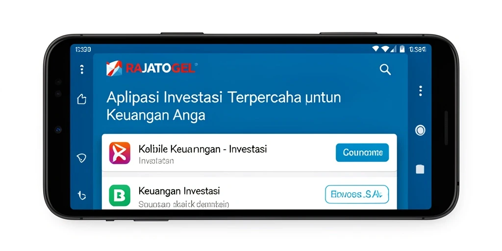 Screenshot antarmuka aplikasi RAJATOGEL yang menunjukkan fitur Investasi yang intuitif.