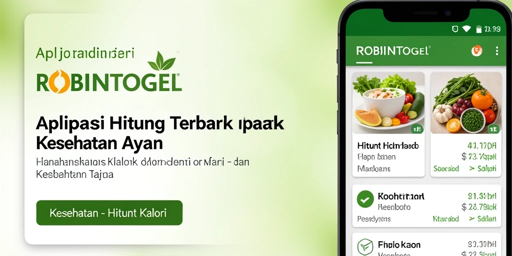 Antarmuka pengguna ROBINTOGEL saat menghitung kalori makanan.
