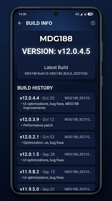 Riwayat Versi mdg188 untuk Pengguna Android